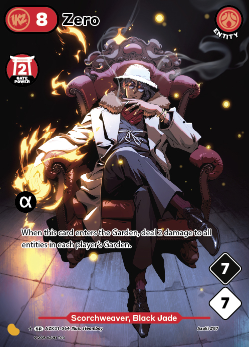 Zero Super Rare official Azuki TCG catalogue art