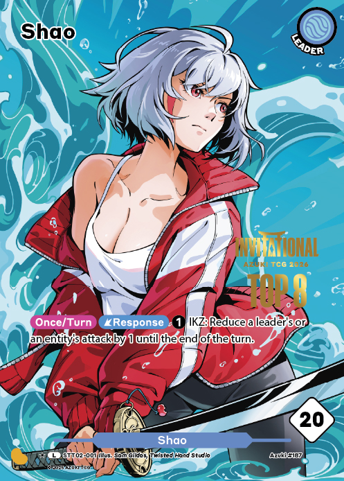 Shao Invitational Top 8 official Azuki TCG catalogue art