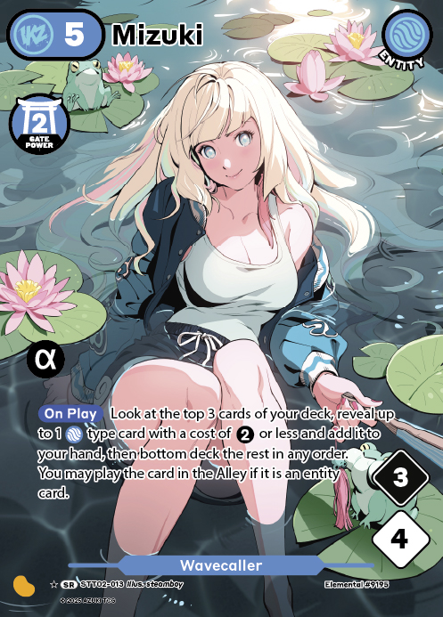 Mizuki Super Rare official Azuki TCG catalogue art